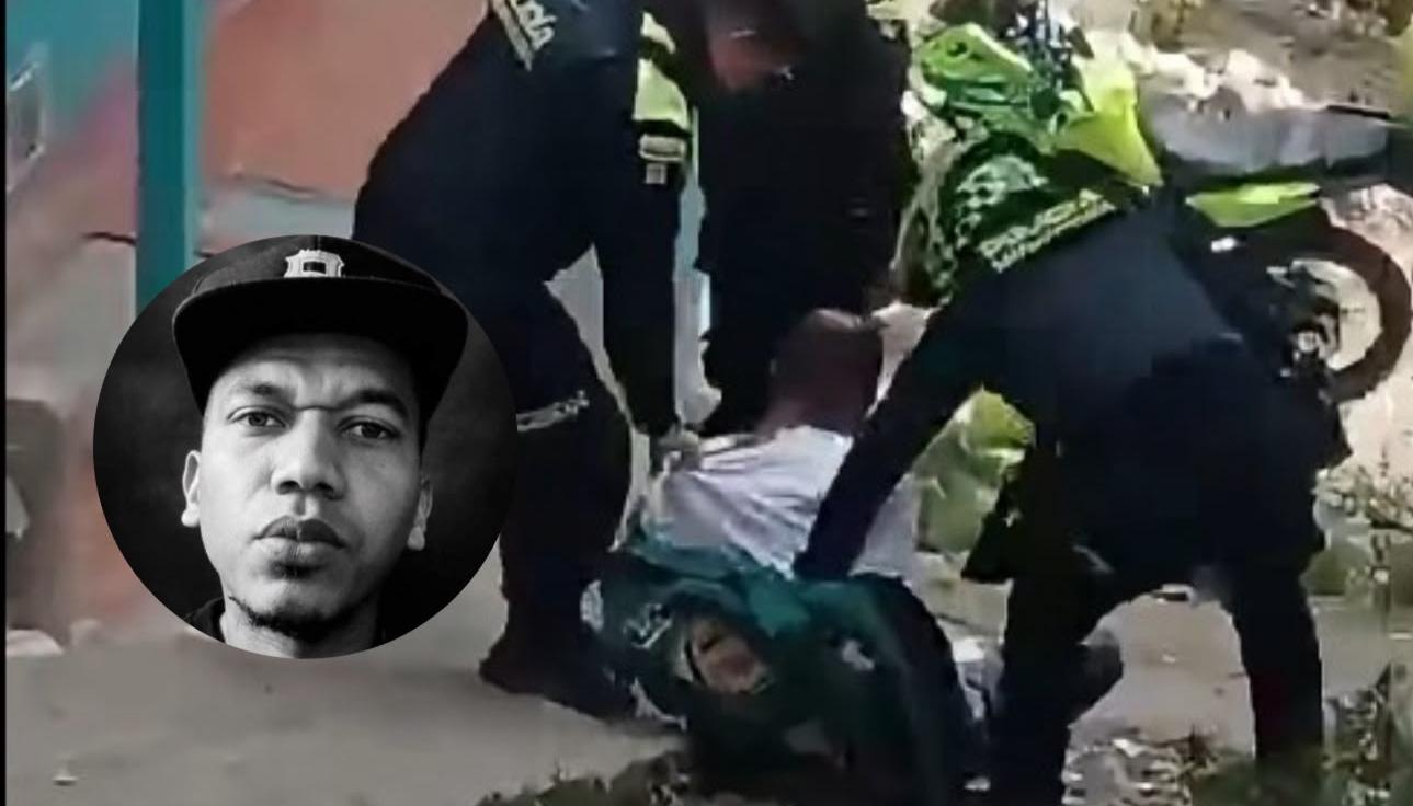 Momento de la agresión contra Donovan Balanta Paz.