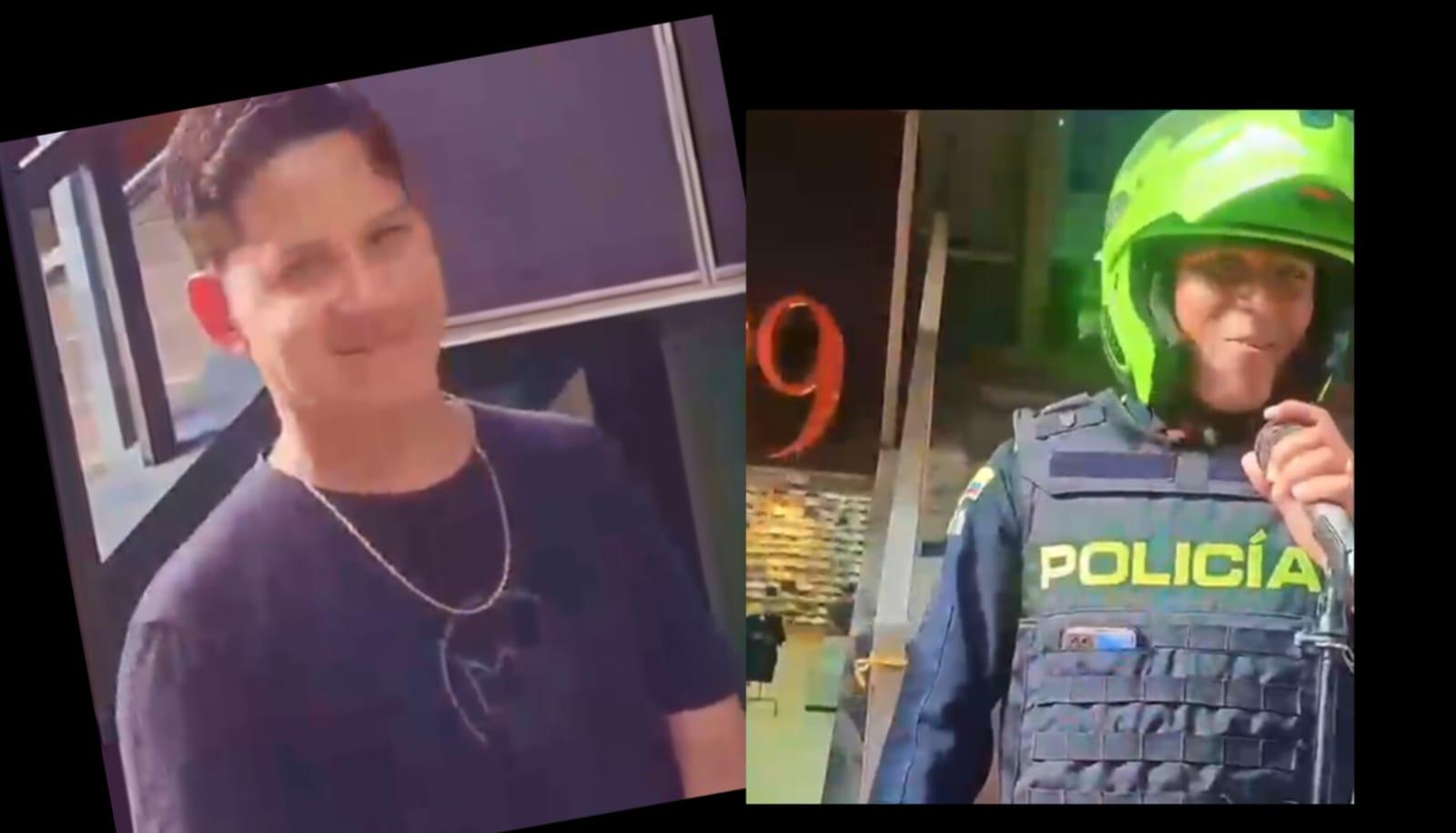 El artista callejero y el subintendente de la Policía Nacional