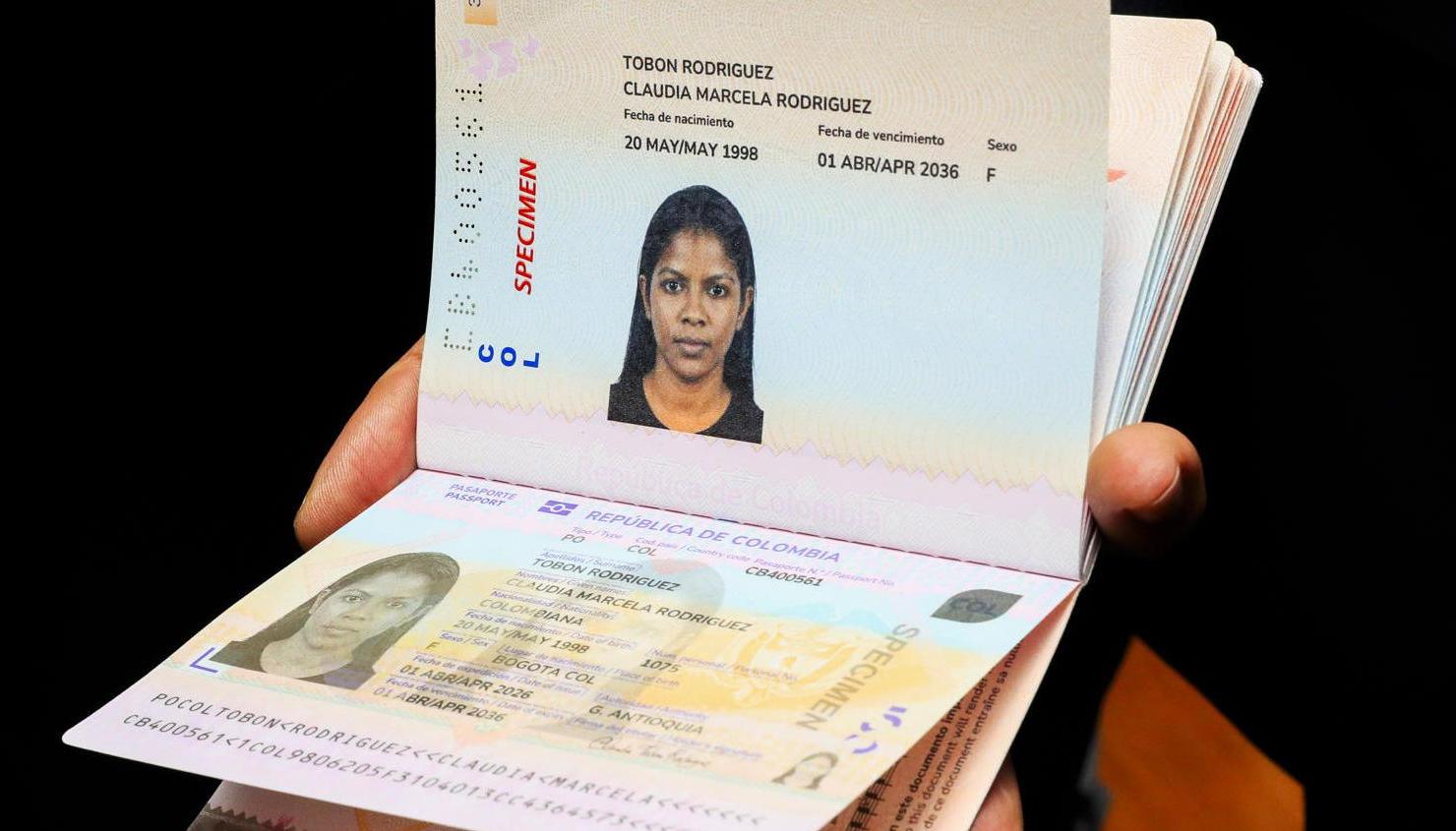 Imagen del pasaporte.