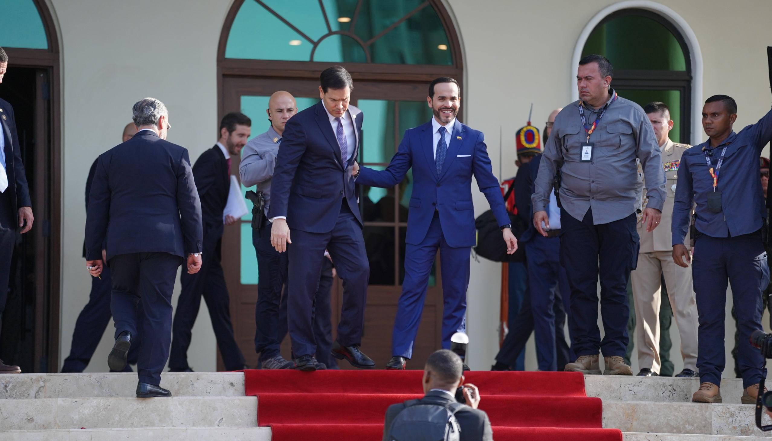 El secretario de Estado de Estados Unidos, Marco Rubio, y el Presidente Abelardo De La Espriella.