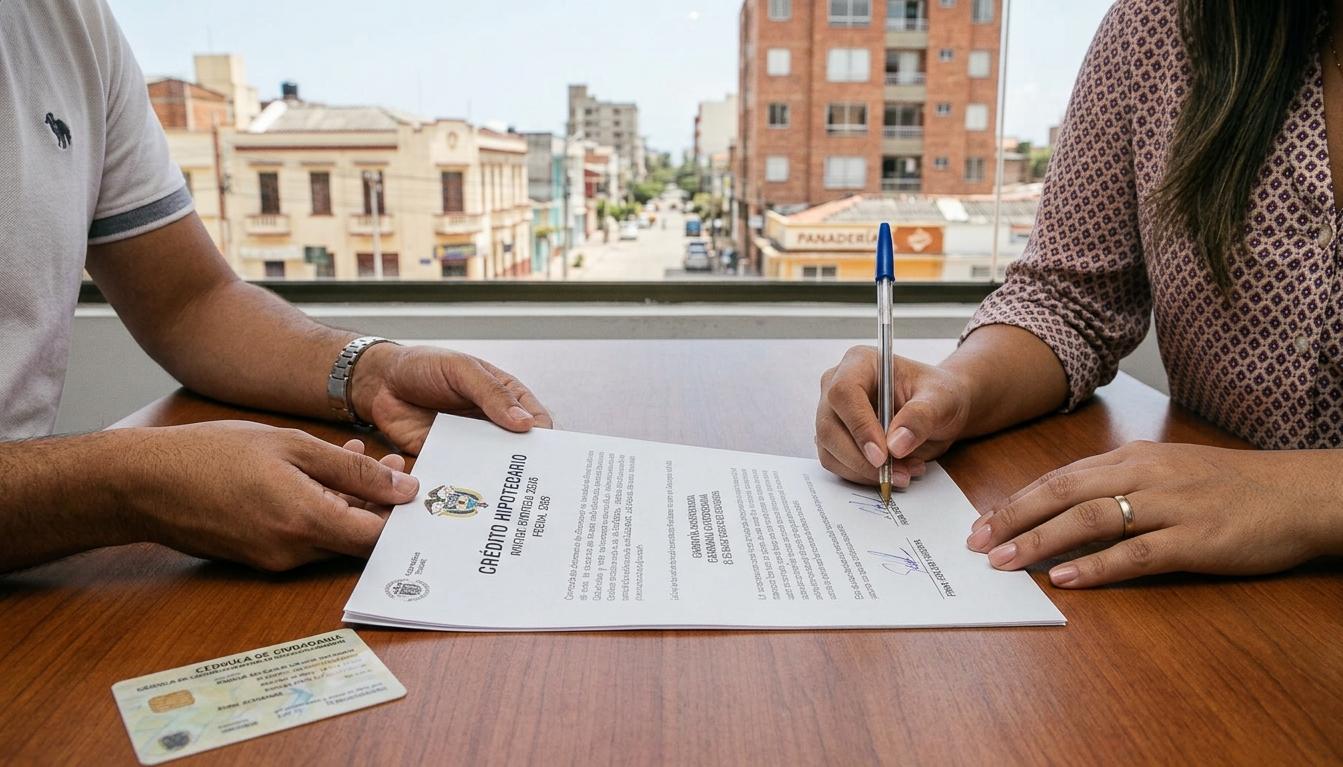 Imagen de referencia de la firma de una hipoteca. 