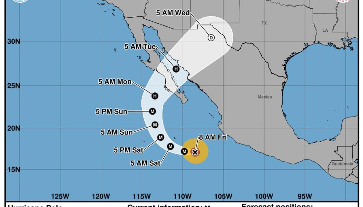 Reporte del huracán 'Polo'.