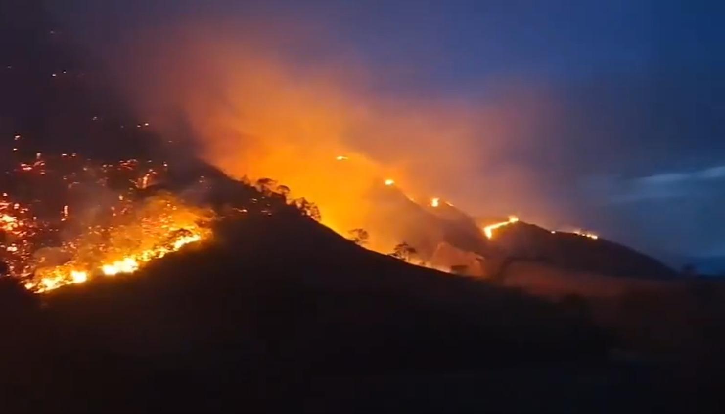 Imagen del incendio.