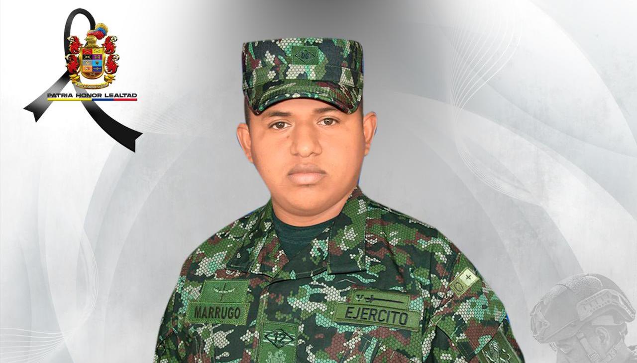 El soldado profesional Jhon Marrugo Manjarrez. 