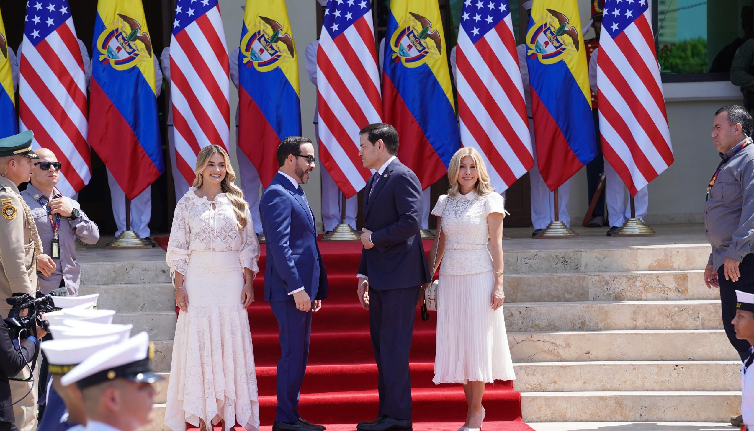 Llegada de Marco Rubio a sede alterna de la Presidencia en Barranquilla