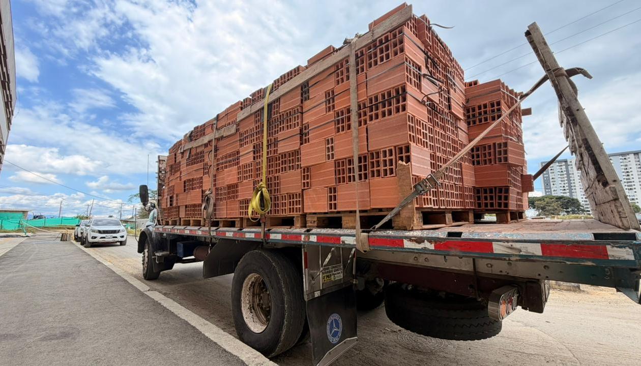 Los ladrillos serán utilizados en los trabajos de reconstrucción de las viviendas afectadas. 