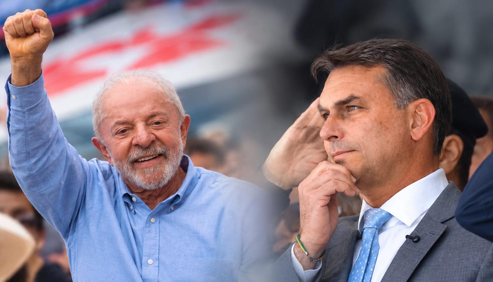 Luiz Inácio Lula da Silva y Flávio Bolsonaro.