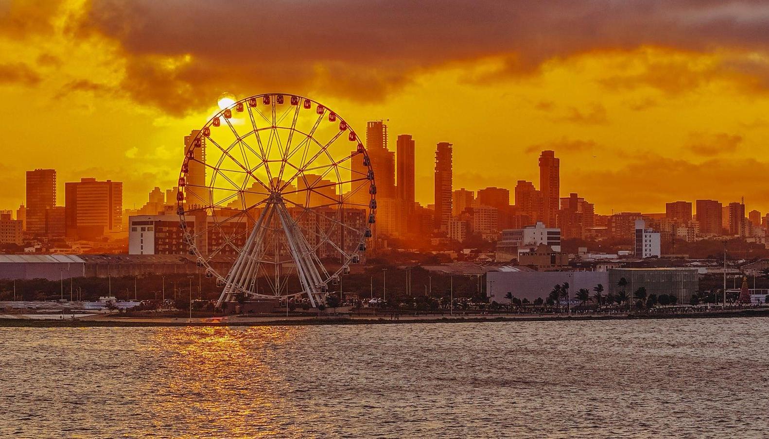 Panorámica de Barranquilla, desde el río Magdalena. 