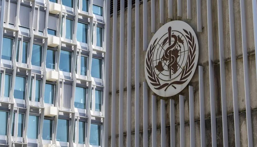 Fachada de la Organización Mundial de la Salud.