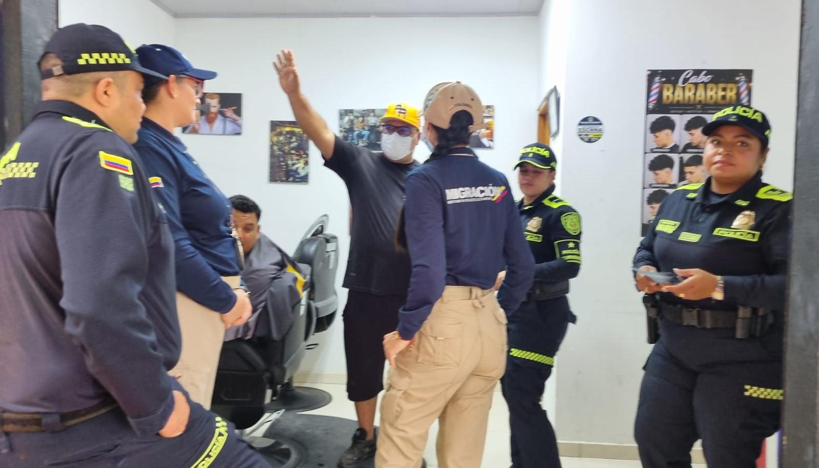 Operativo de Migración Colombia.