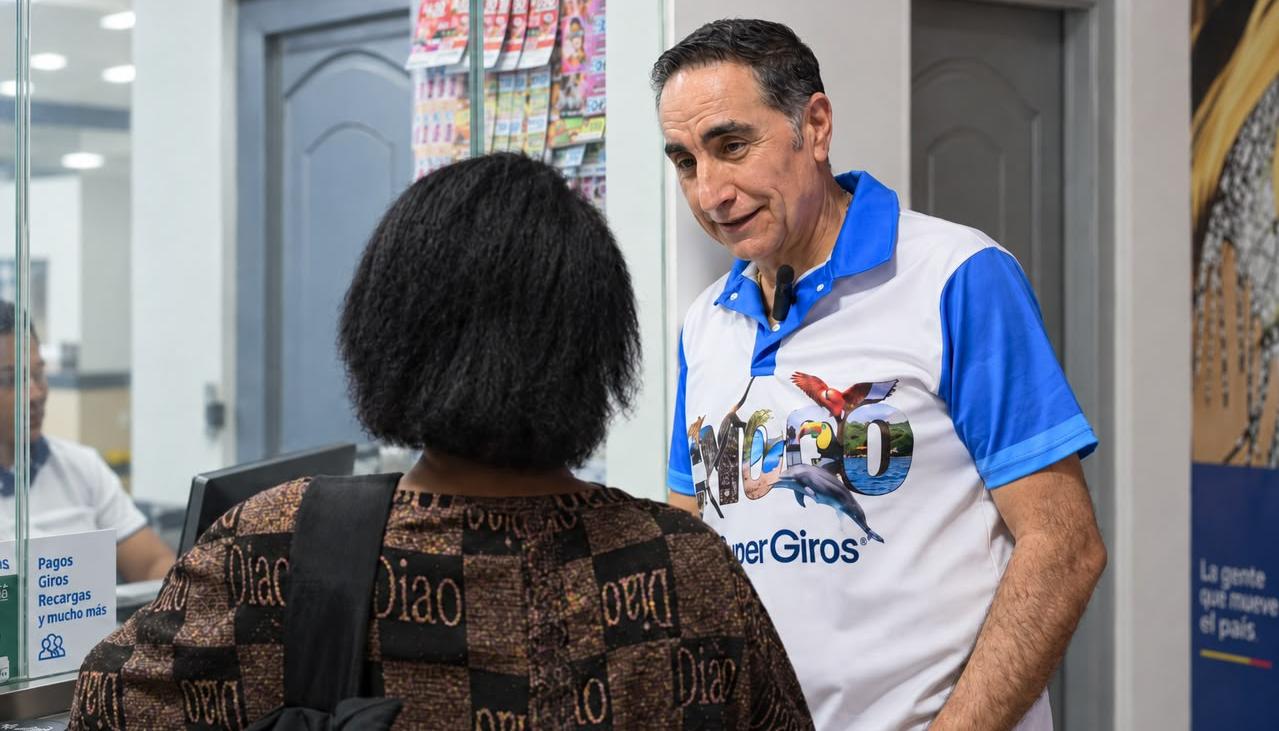 Edgar Páez, presidente de SuperGiros, en el departamento del Chocó. 
