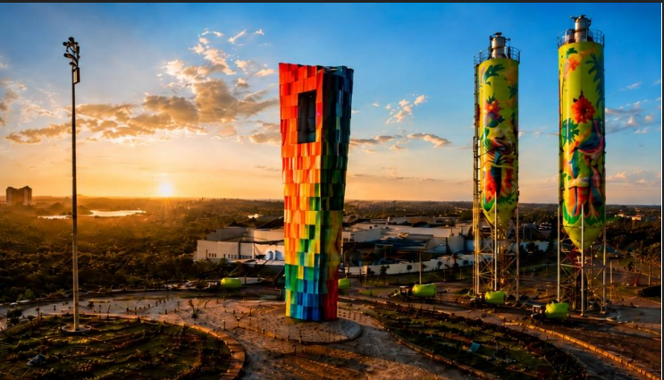 Render de los dos silos de la Planta Norte de Argos que serán intervenidos.