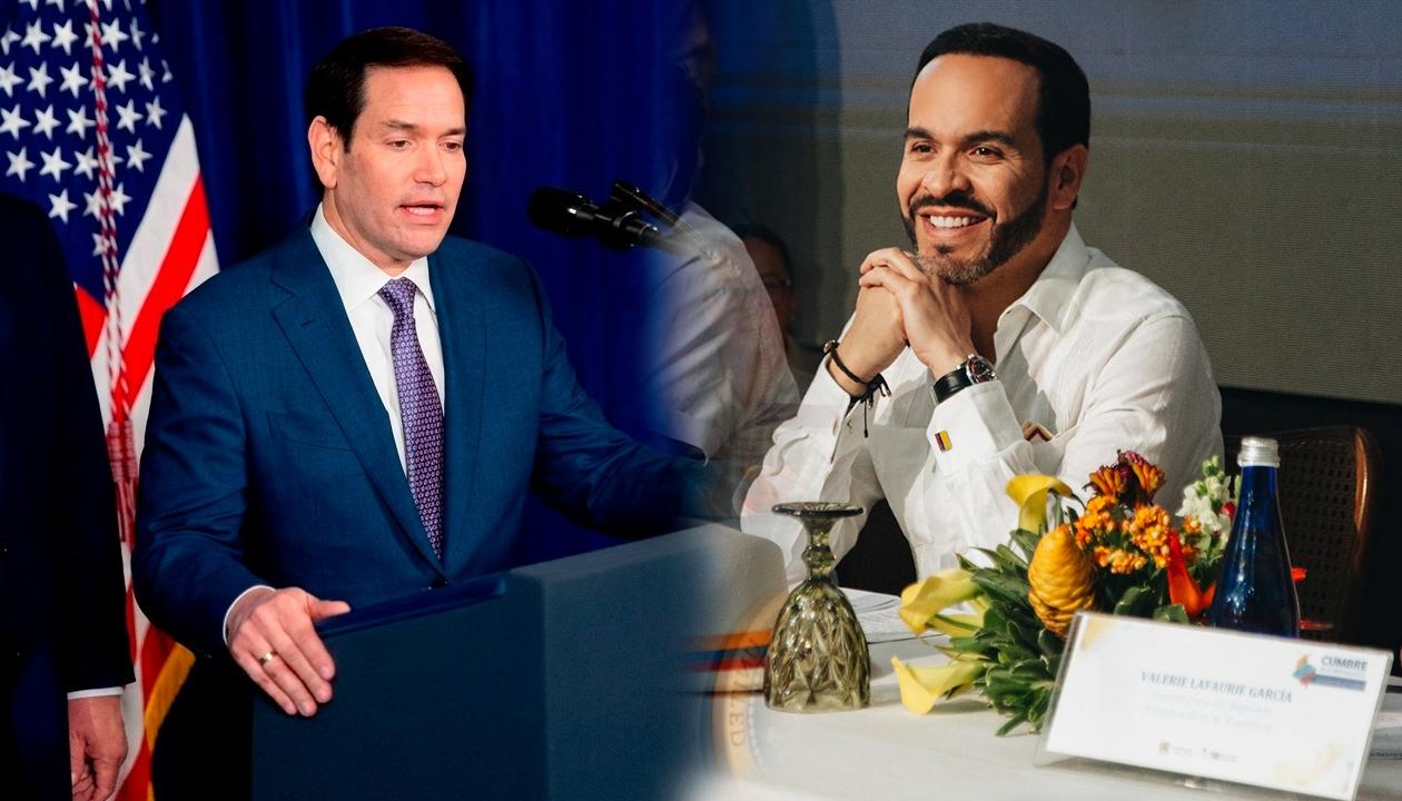 El secretario de Estado de EE.UU., Marco Rubio, y el Presidente de Colombia, Abelardo De La Espriella.