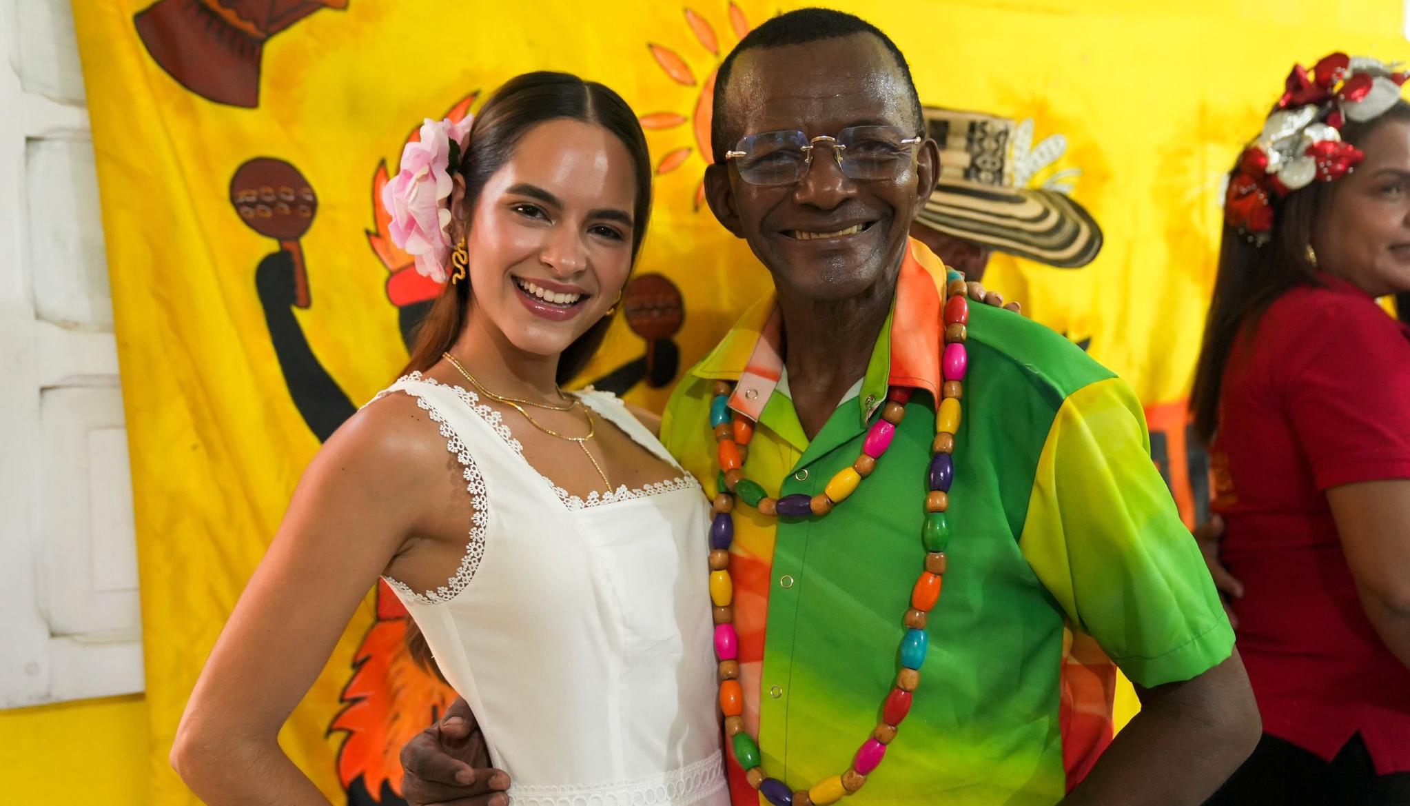 La Reina Salwa Maloof Habib y el Rey Momo Abraham Cáceres.