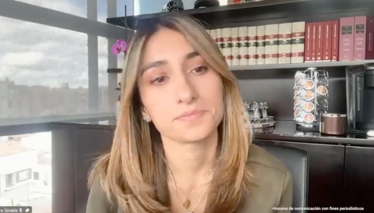 Laura Sarabia durante la audiencia de este lunes. 