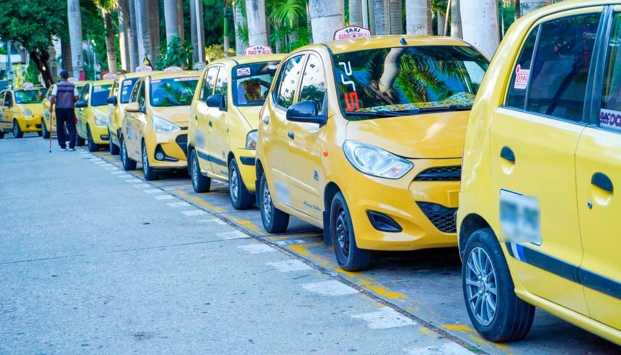 Imagen de taxis en Barranquilla.