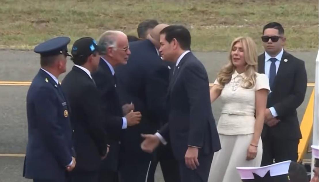 El Gobernador del Atlántico, Eduardo Verano, y el secretario de Estado de Estados Unidos, Marco Rubio.