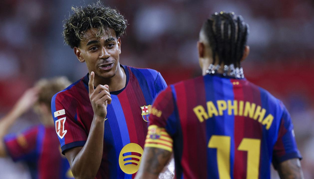 Lamine Yamal y Raphinha.