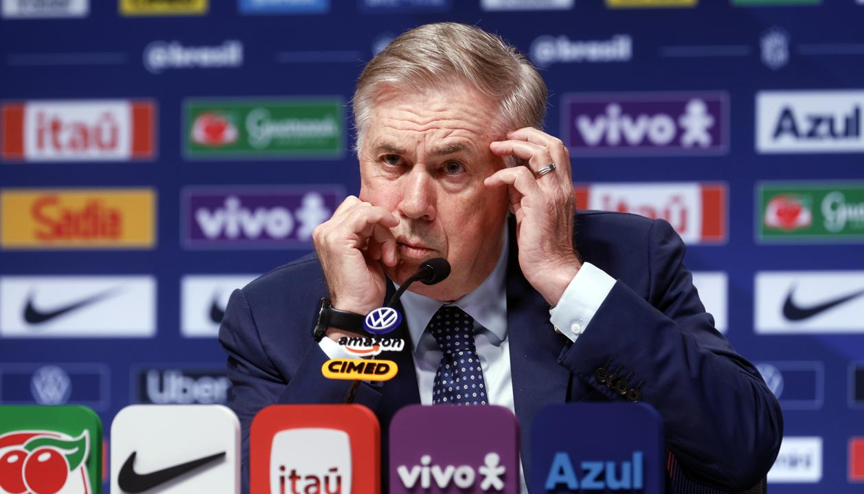 El italiano Carlo Ancelotti, entrenador de la selección brasileña. 