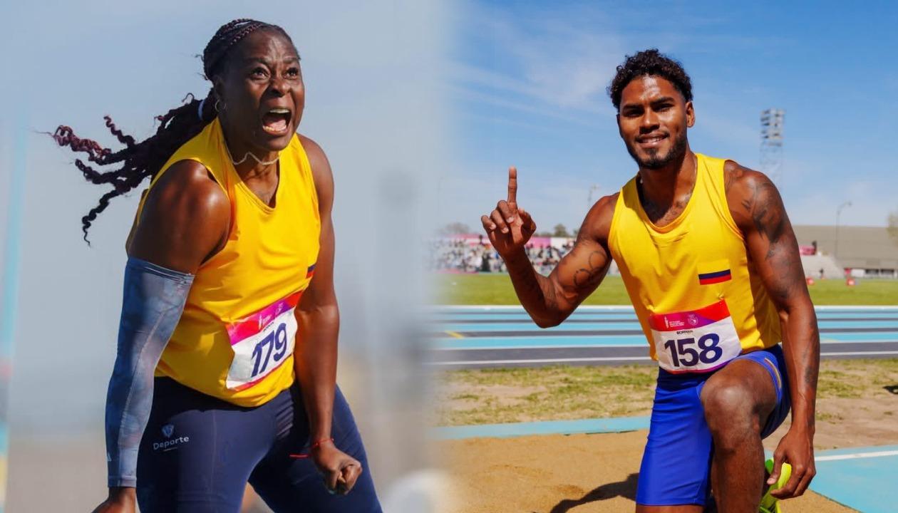 Flor Ruiz y Arnovis Dalmero, atletas colombianos. 