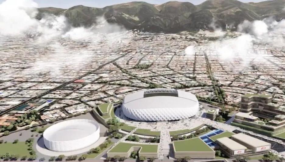 Rénder de lo que será el nuevo estadio de fútbol de Bogotá.