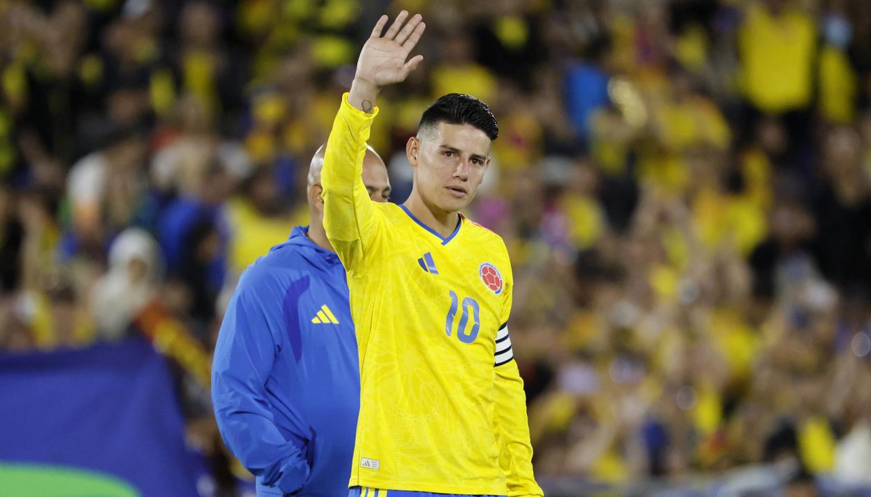 James Rodríguez con la Selección Colombia en el pasado Mundial. 