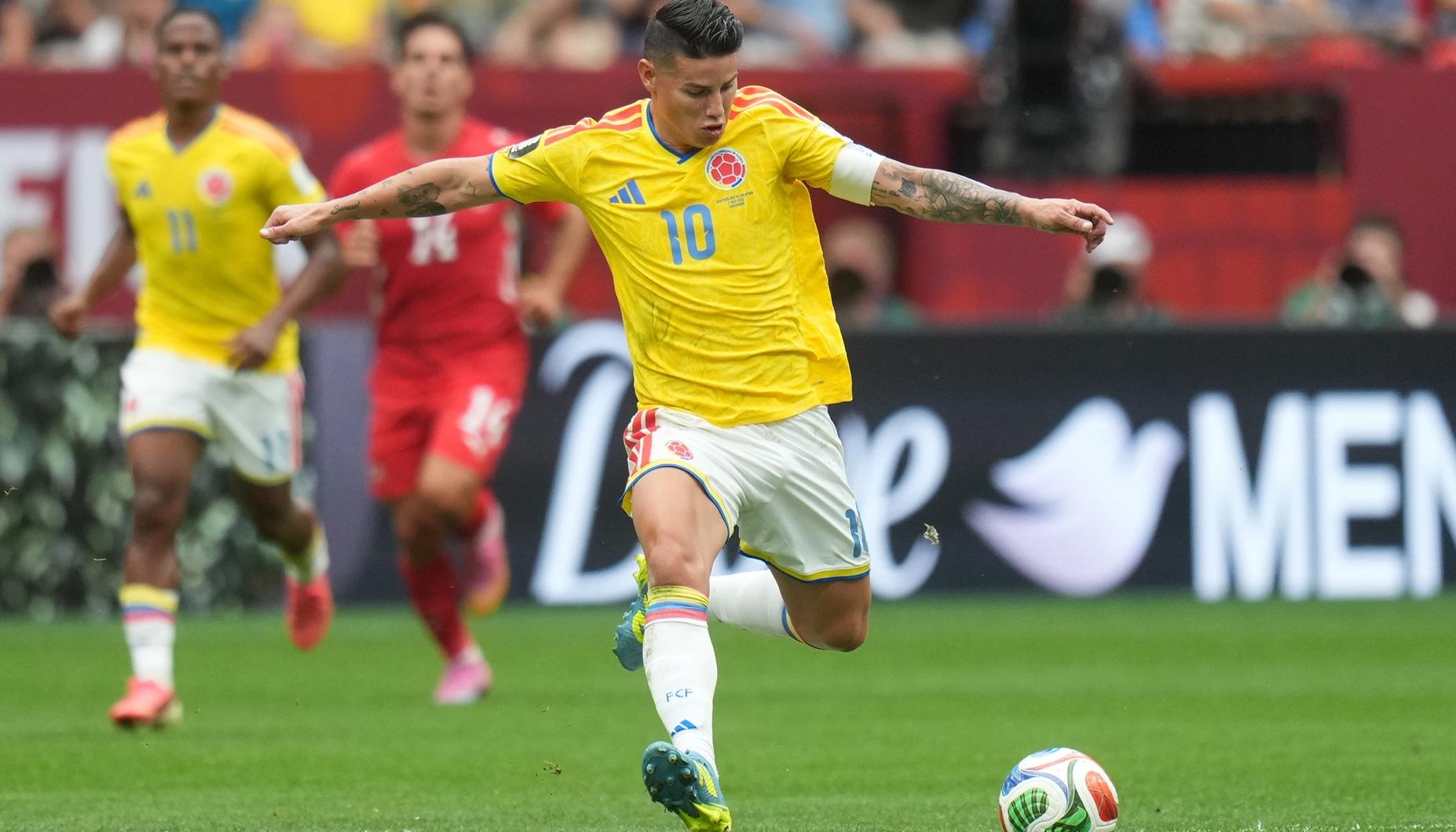 James Rodríguez no juega desde el partido de Colombia contra Suiza en el pasado Mundial.