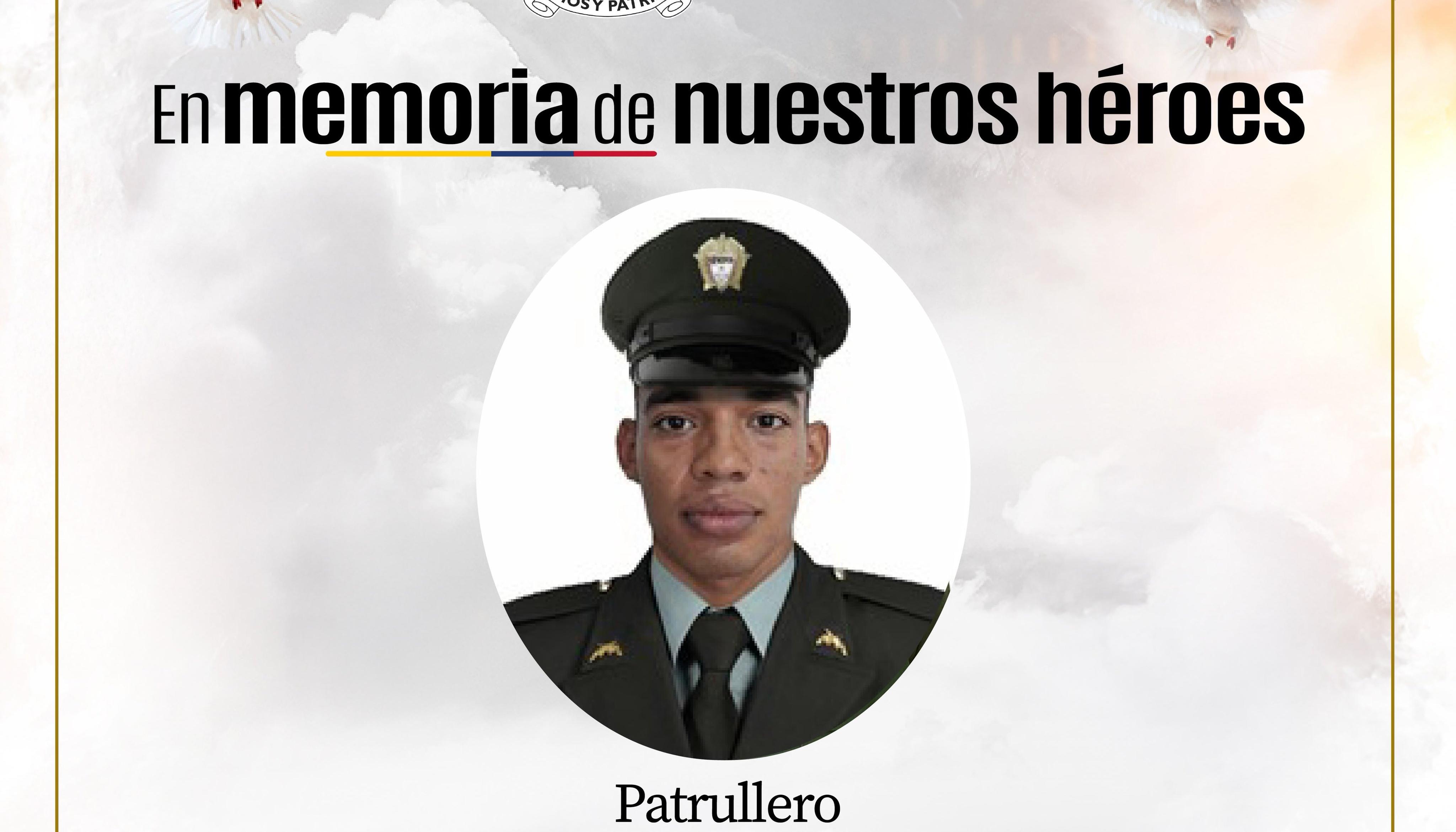 José David Ahumada Mendoza, patrullero asesinado. 