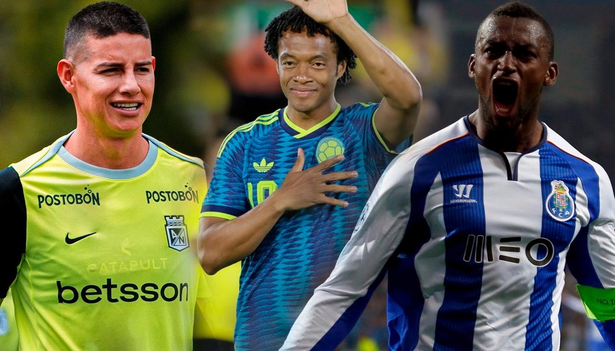 James Rodríguez, Juan Guillermo Cuadrado y Jackson Martínez.