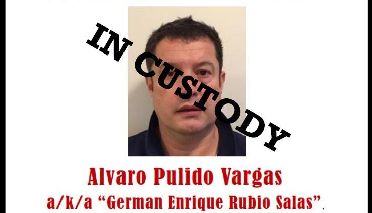 El reporte de la captura de Álvaro Pulido.
