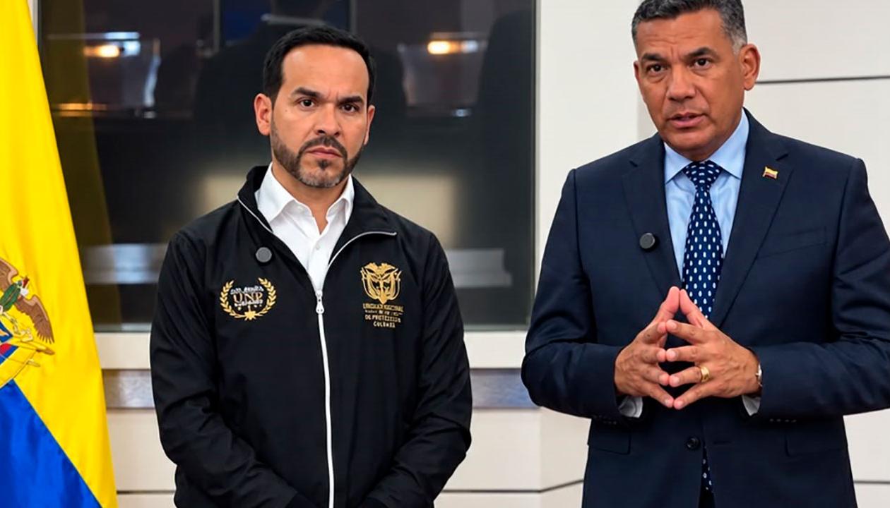El Presidente Abelardo De La Espriella y el Ministro de Defensa, Jorge Mora.