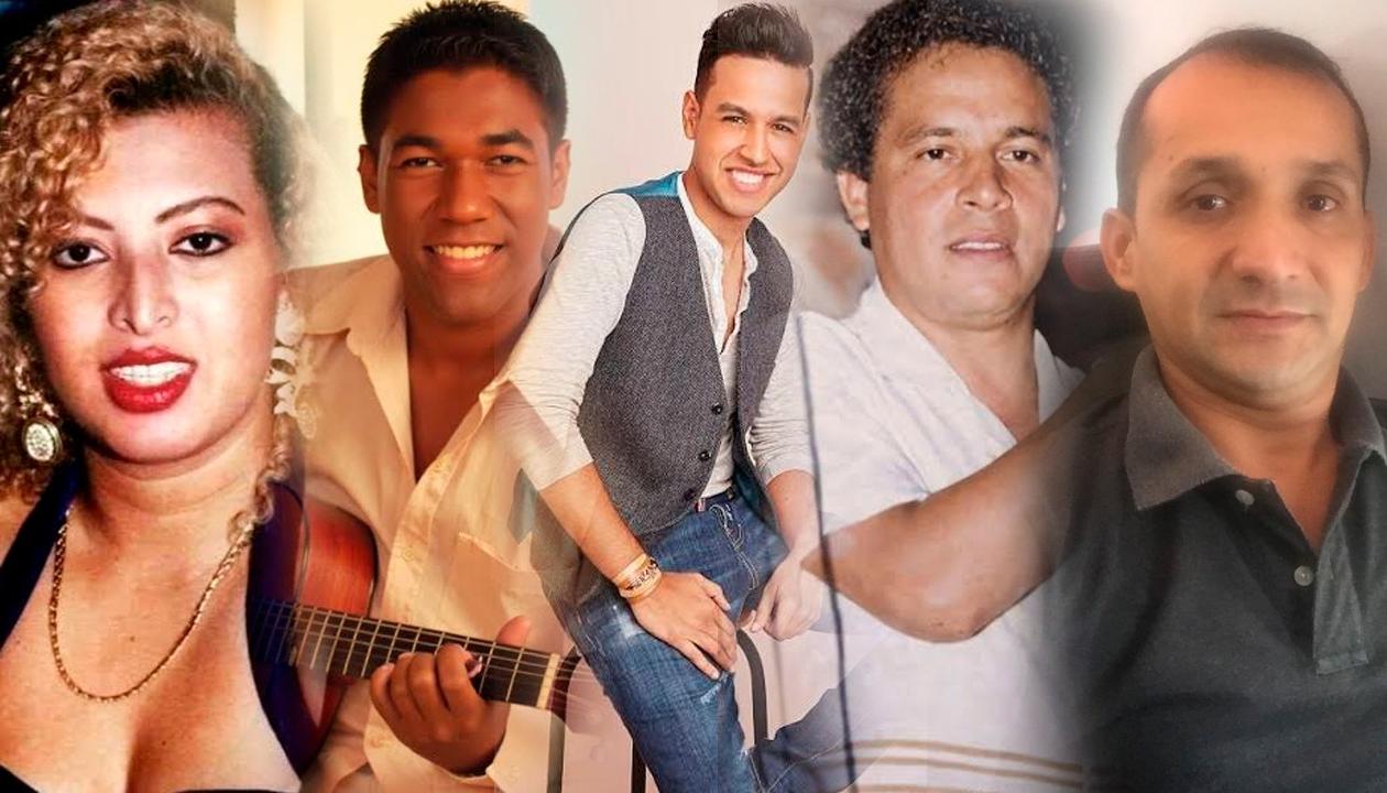  Patricia Teherán, Kaleth Morales, Martín Elías, Adaníes Amador Díaz Brito y Geovany Lobo, corista de la agrupación de Kbeto Zuleta. 