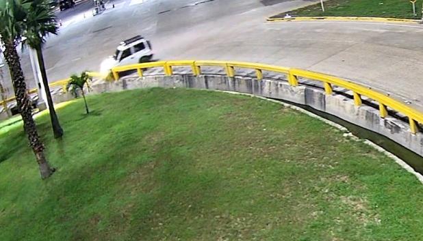 Momento del accidente.