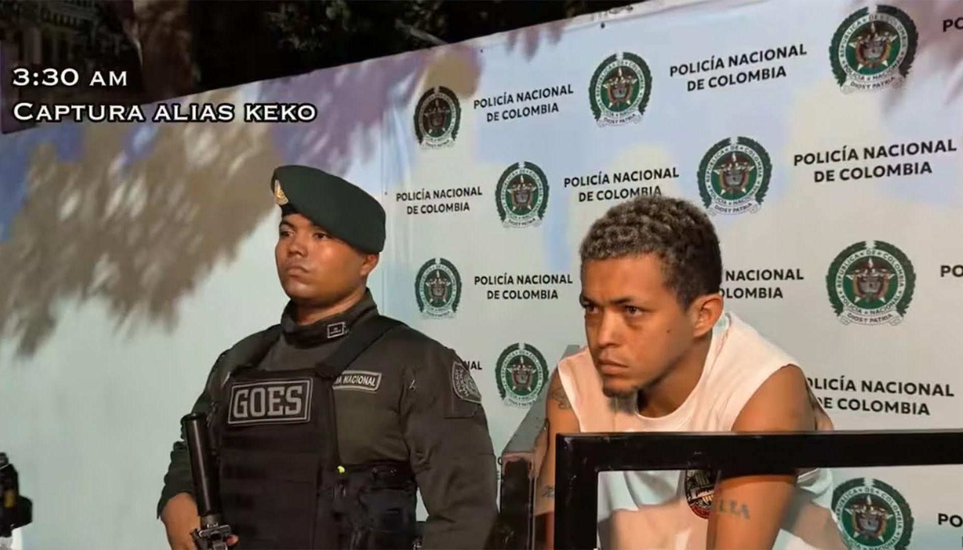 Aldair Contreras Echeverría, alias ‘Keko’, tras ser capturado el pasado 16 de octubre. 