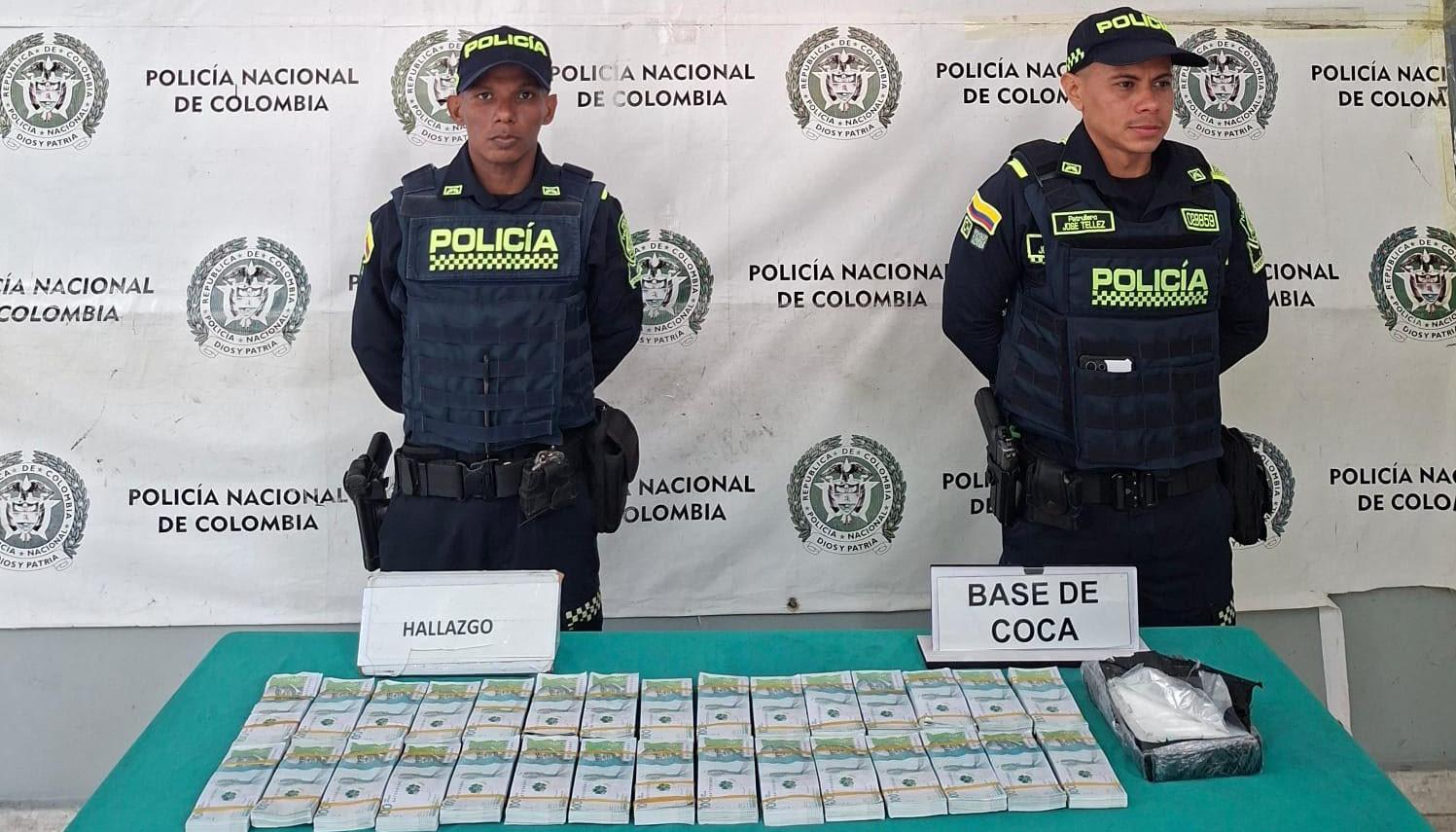 El dinero incautado.
