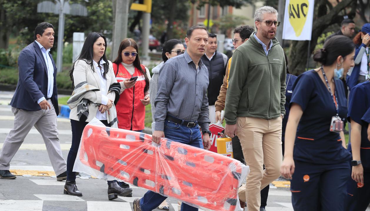 Evacuación en Bogotá.