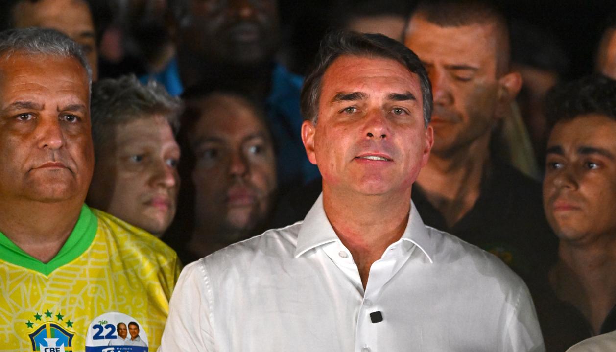 El senador y candidato opositor Flávio Bolsonaro.