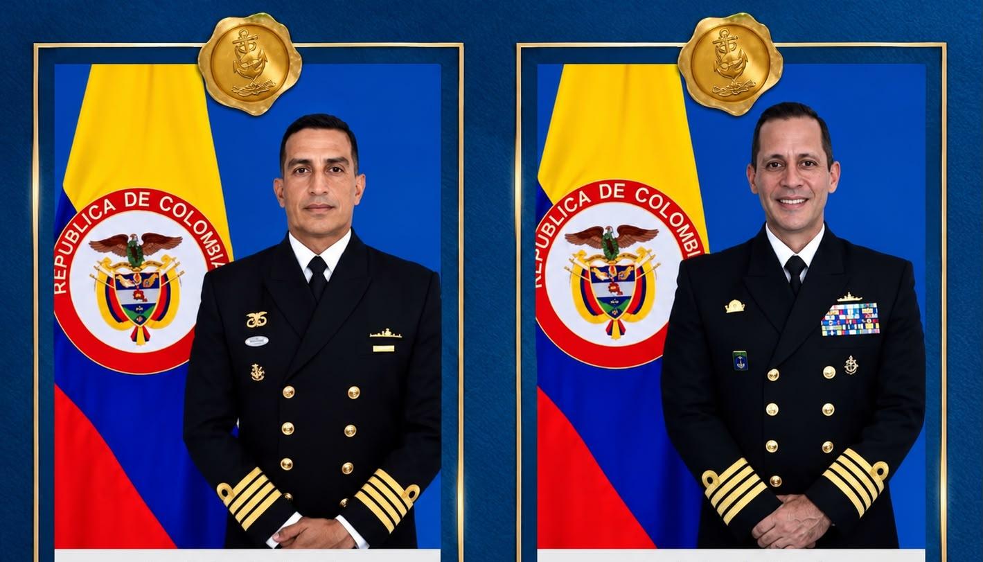 Capitanes de Navío Carlos Urbano y Jesús Zambrano.