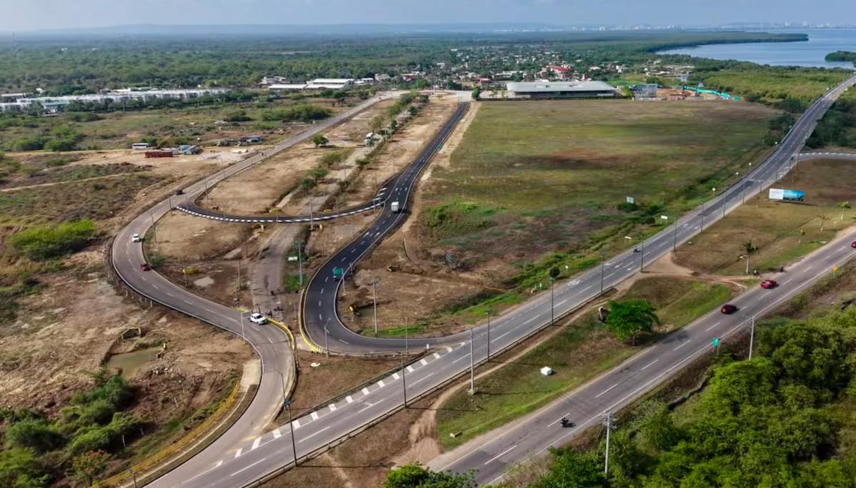 Imagen de la vía a Tierra Baja, en Cartagena.