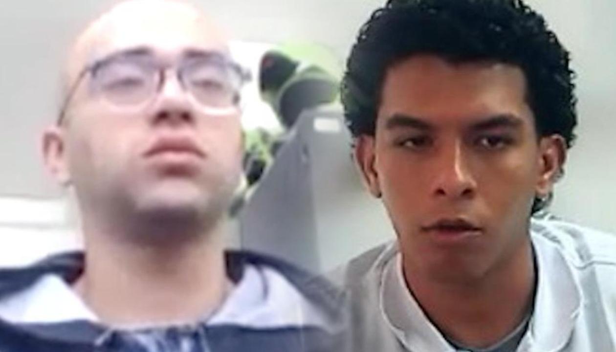 Los dos jóvenes condenados por el crimen del estudiante de la UniAndes. 