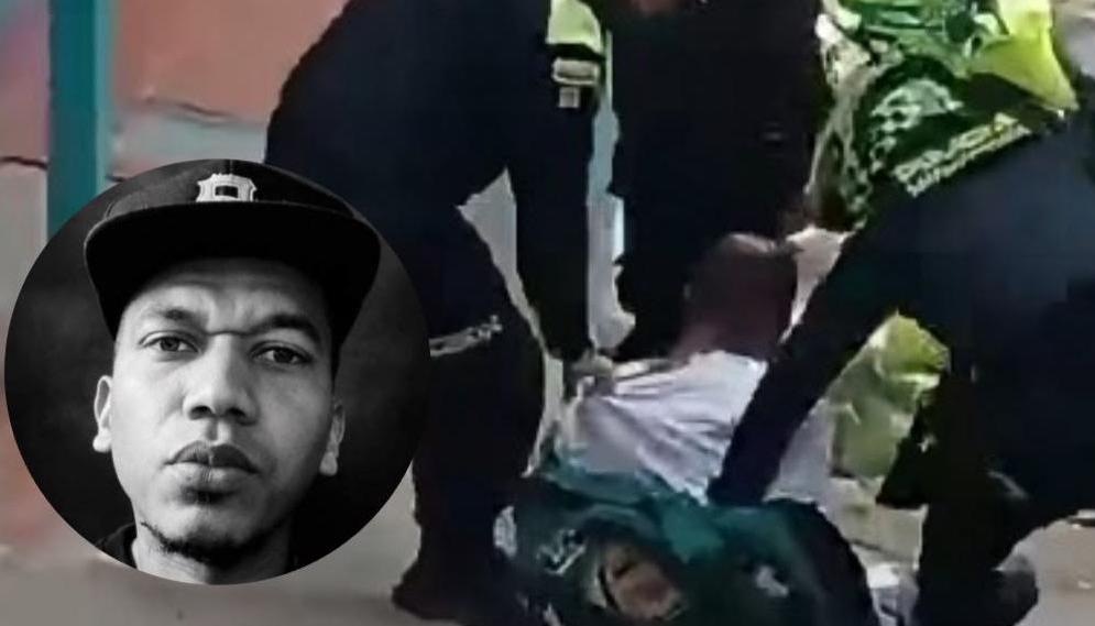  Donovan Balanta Paz cuando era arrastrado por los Policía. 
