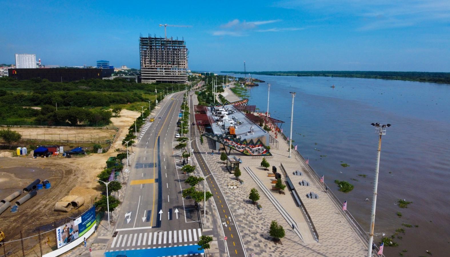 El cierre en el Malecón corresponde a la vía interna entre calles 78 y 72.