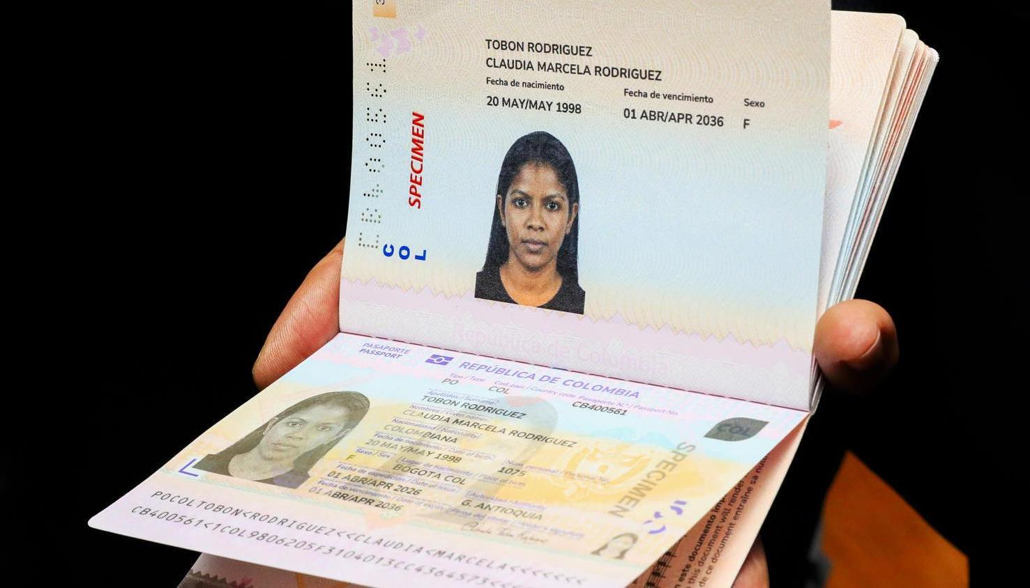 Imagen del pasaporte.