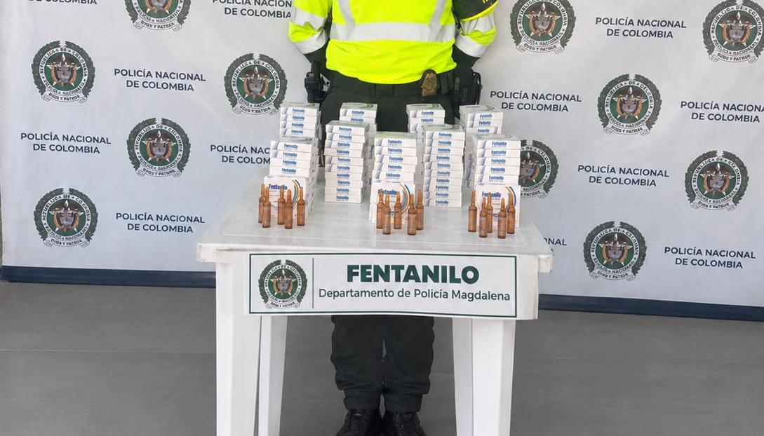 El fentanilo incautado por parte de la Policía. 