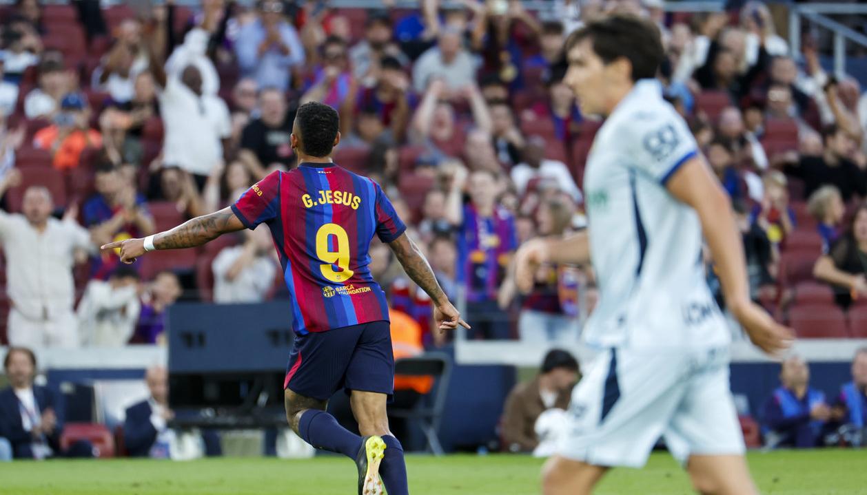 La celebración de Gabriel Jesus.