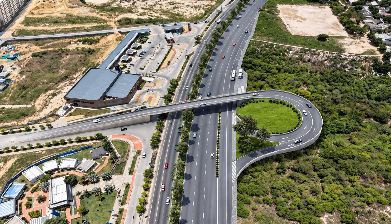 Así quedaría el intercambiador vial.