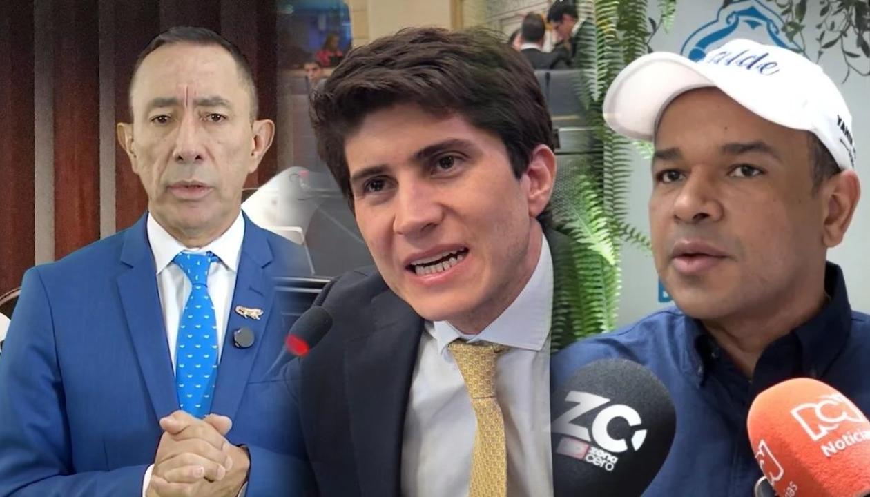 Ricardo Roa, Wadith Manzur y Yahir Acuña. 