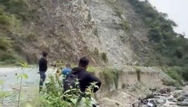 Lugar donde sucedió el desprendimiento de rocas.