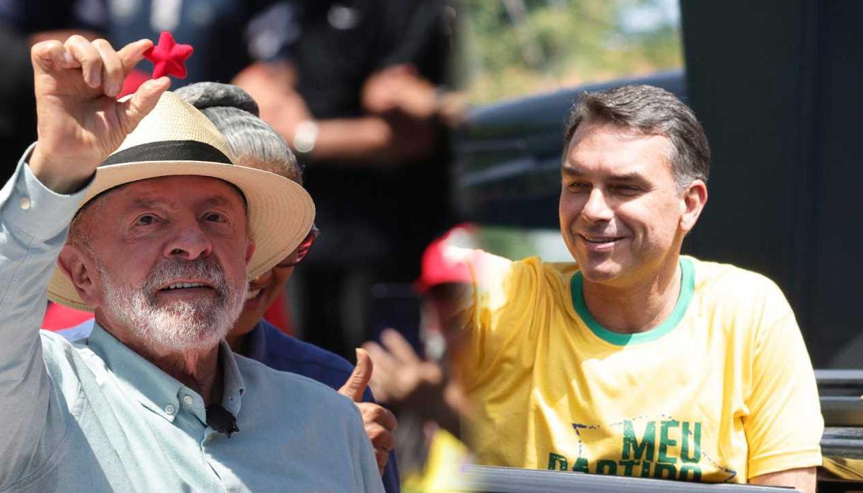 Luiz Inácio Lula da Silva y Flavio Bolsonaro.