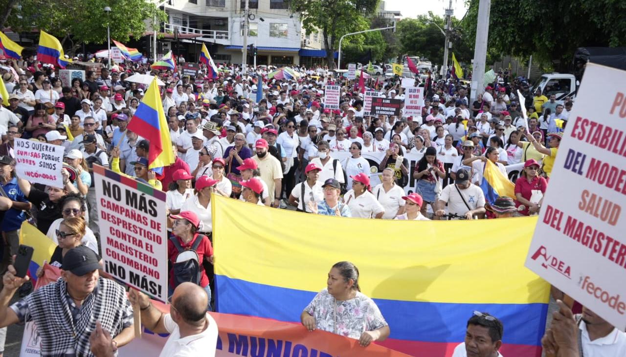 Marcha en Barranquilla contra el Gobierno de Abelardo De La Espriella